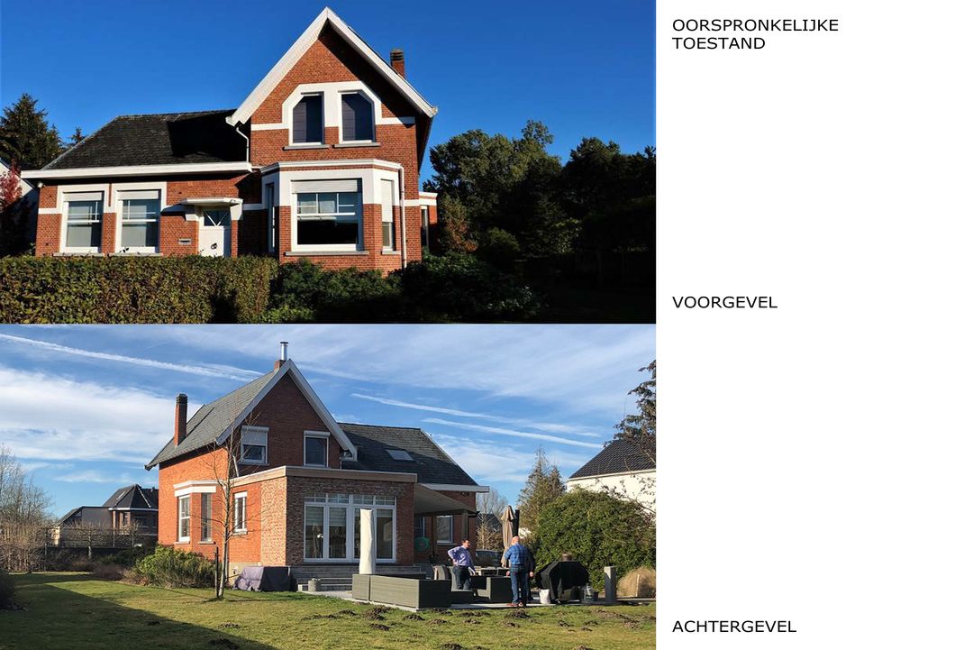 Voorgevel voor verbouwing