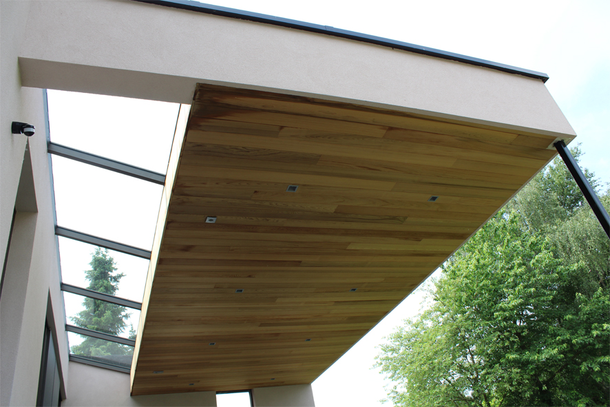 Pergola afgewerkt met hout